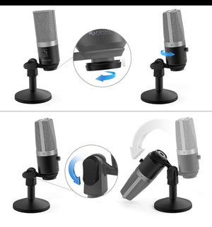 FIFINE USB Microphone For Laptop/Computers/Recording/Streaming/Voice Overs/Podcasting